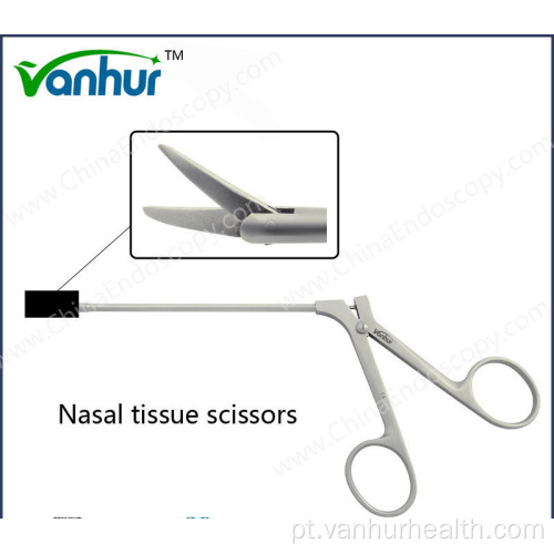 Tesoura de tecido nasal para instrumentos de sinuscopia